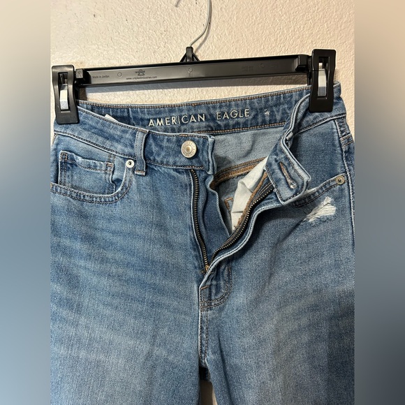 American Eagle Mom Jeans Distressed Size 0 - Picture 8 of 13